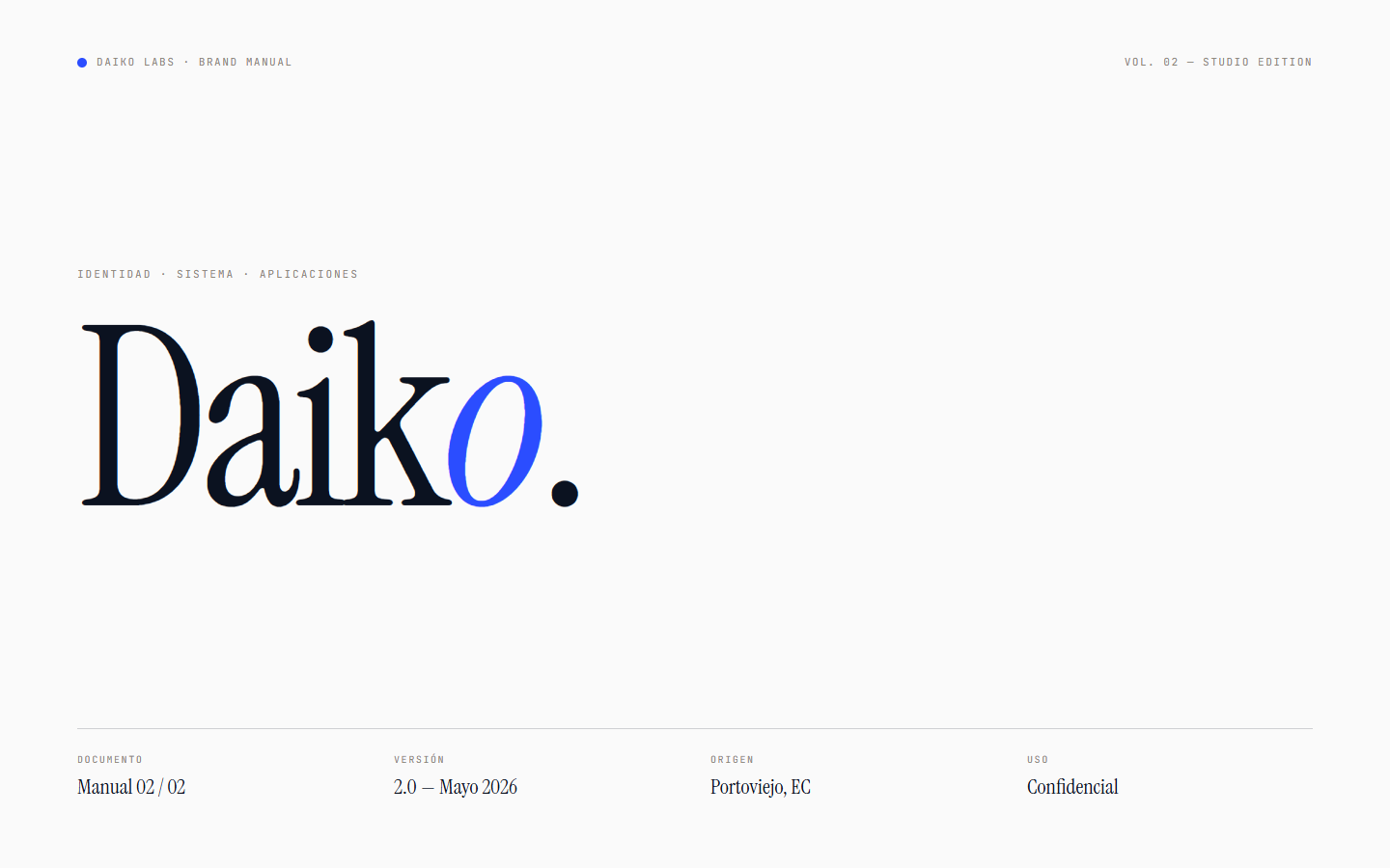 Manual de marca de Daiko Labs
