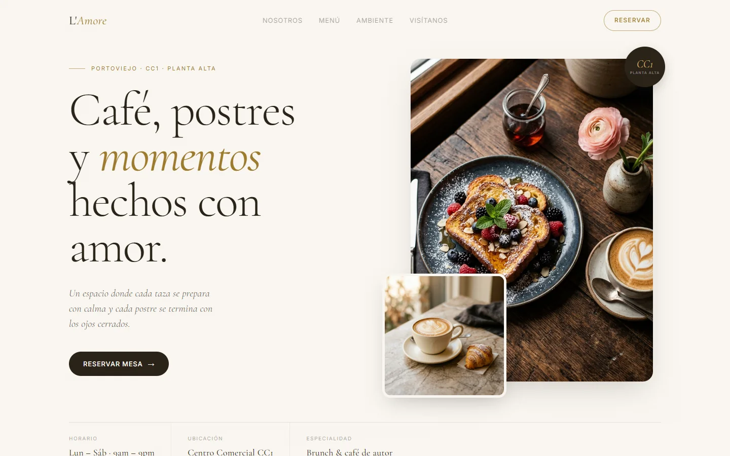 L'Amore Caffé de Sitios para comercios